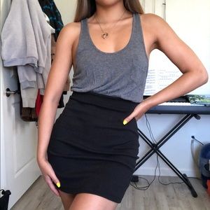 Gray & black mini dress
